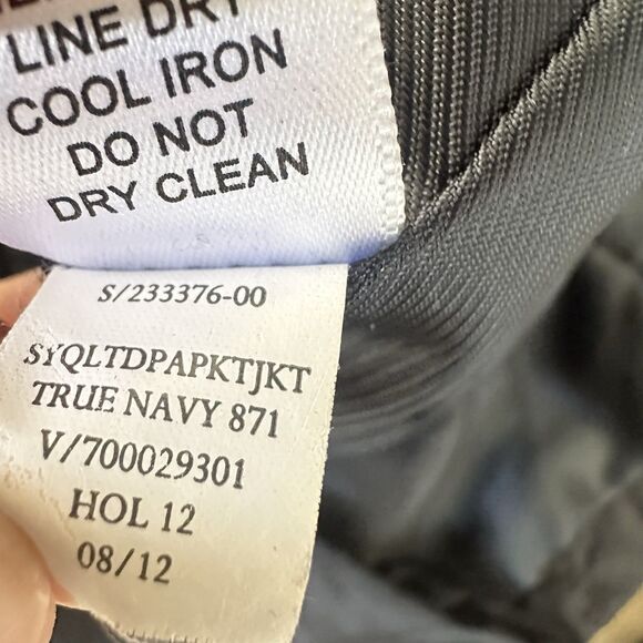 Banana Republic Women’s Quilted Jacket Small Navy Faux Suede Elbow Patches - Picture 6 of 6